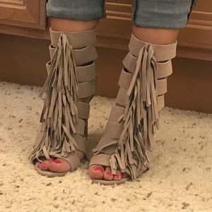 Schutz Gladiator Fringe Heels *NEW*